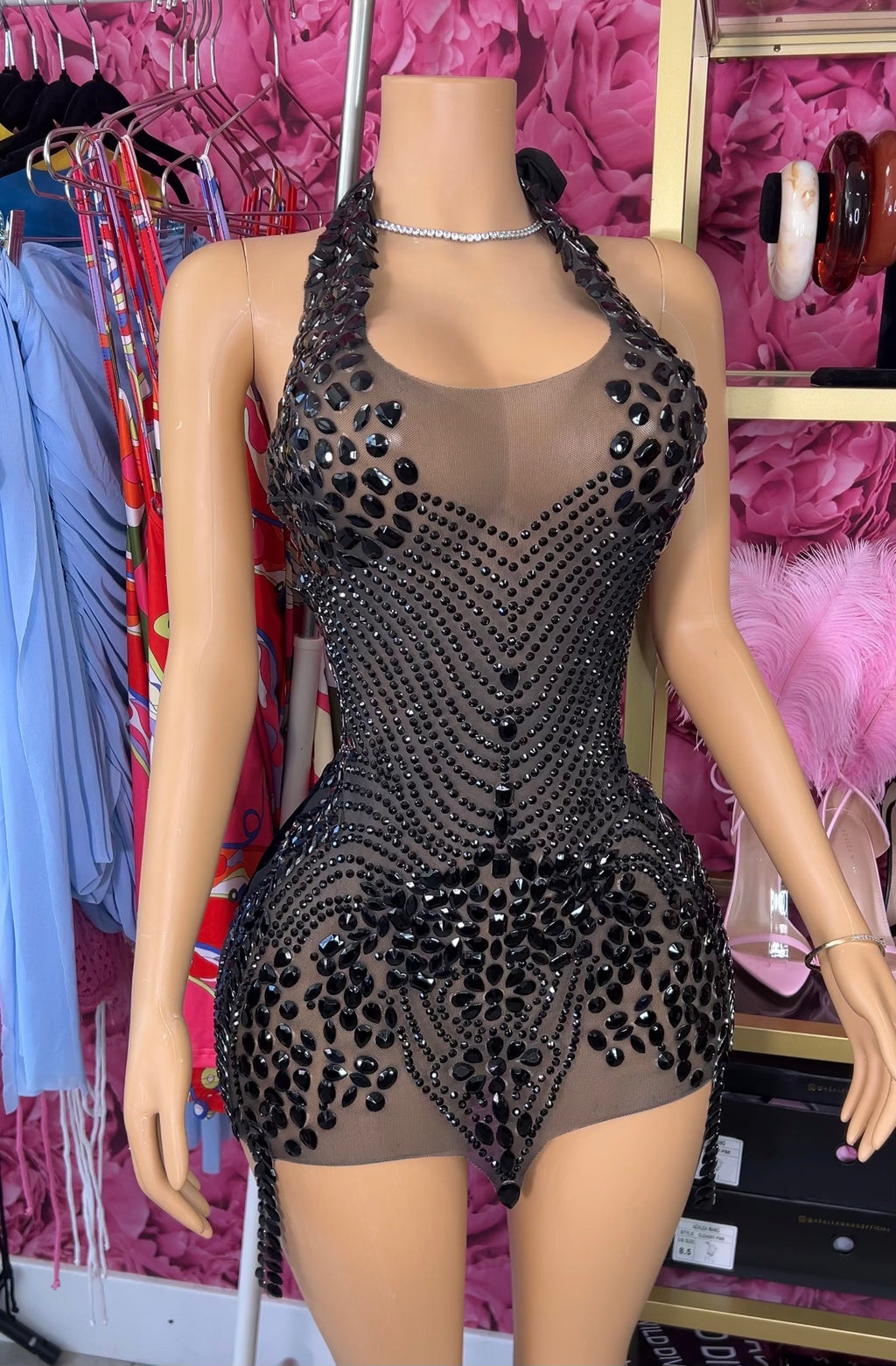 Nor Nara Embellished Mini Dress
