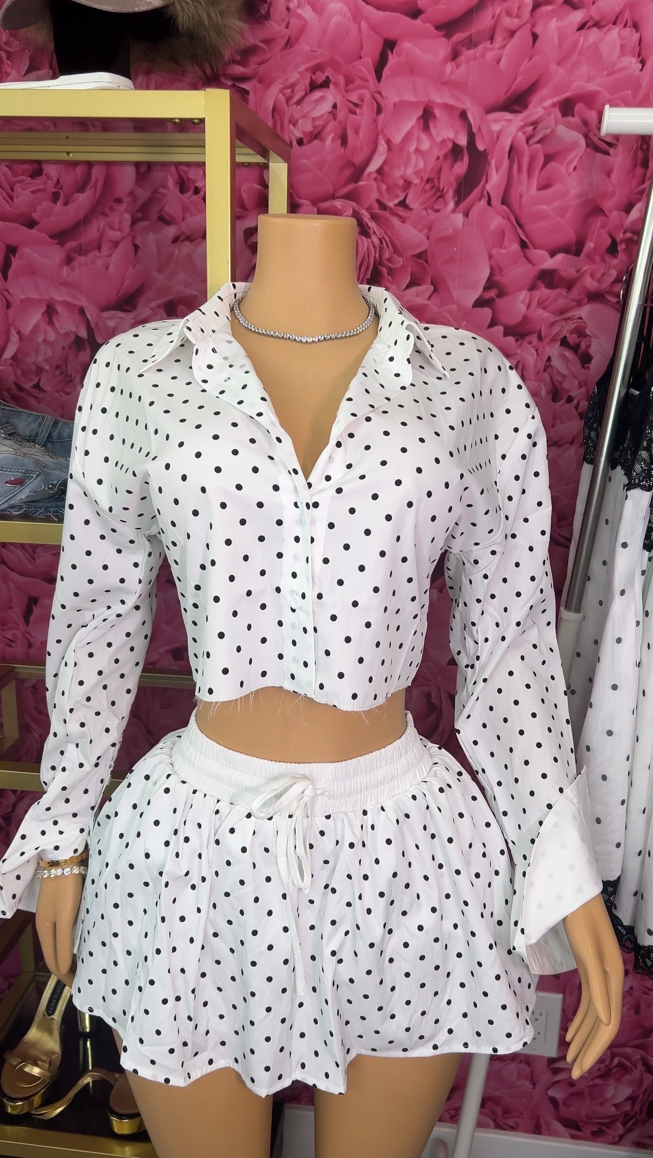 Good Girl Polka Skirt Set