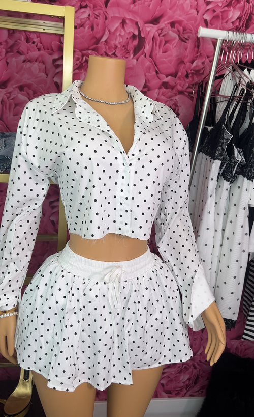 Good Girl Polka Skirt Set